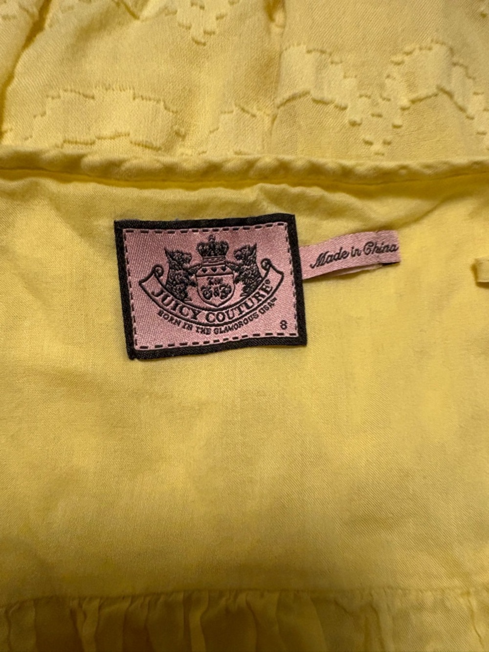 Juicy Couture Soft Yellow Ruffle-Trim Maxi Dress Sz 8 - Picture 6 of 7